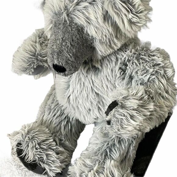 𝅺ORIGINAL Irene Heckel Grin Bear It #1090 Signed Jointed Mohair 20" Silver - Picture 4 of 7